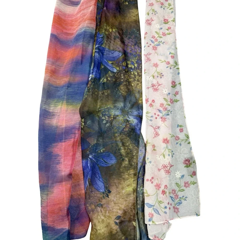 Vintage Sheer Scarf Lot Boho Coquette Cottagecore Y2K Bag Charm Accessories